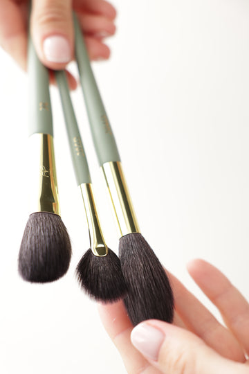 DR Promakeup Adeline natural-hair brush set – professional goat hair makeup brushes for flawless blending