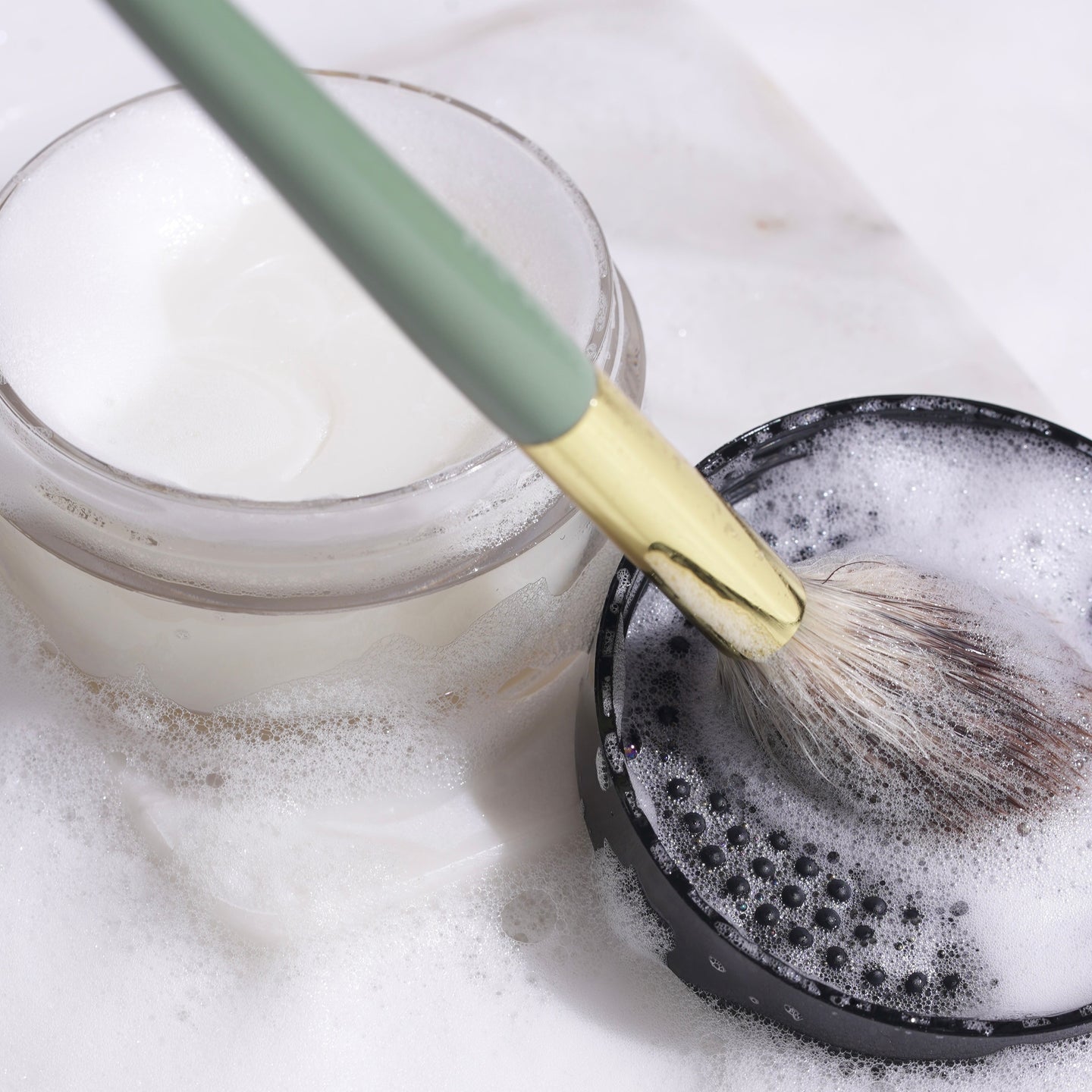 ANTIBACTERIAL VEGAN MAKEUP BRUSH AND COSMETIC PERFUMED CLEANSING SOAP